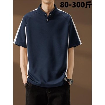 300斤特大碼短袖polo衫男士夏季薄款襯衫T恤胖子加肥加大休閑寬松