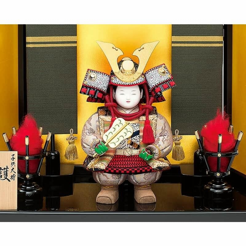 本日限定 五月人形 真多呂人形作 木目込み 大将飾り 子供大将 護 鯉のぼり付き 五月人形 真多呂 子供大将飾り 武者人形 木目込人形飾り 真多呂作 大志 たいし h045-mtk-3562-034