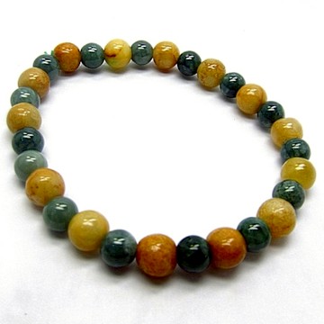 【小樂珠寶】高冰紅翡正陽綠7mm 天然A貨翡翠玉石手珠手鍊AA57