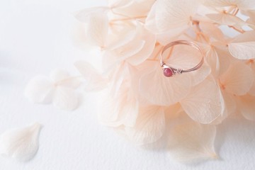 3.5mm玫瑰電氣石 (碧璽) 銅線戒指