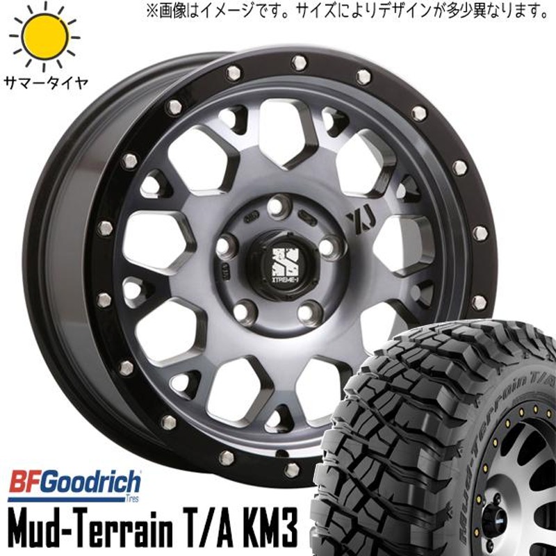 225/75R16 サマータイヤホイールセット エクストレイル etc (BFGoodrich Mud-Terrain KM3 u0026 XTREME-J  XJ04 5穴 114.3) | LINEショッピング