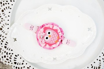 Sweet House 貓頭鷹奶嘴夾/手帕夾/萬用夾