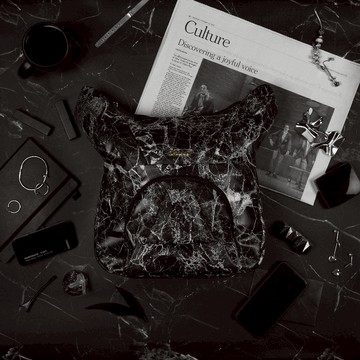 ORIBAGU 摺紙包_黑大理石法鬥 後背包