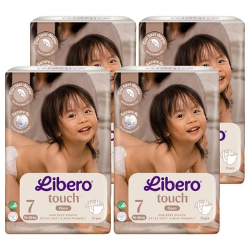 Libero 麗貝樂 嬰兒紙尿褲 touch 7號 16~26kg  100個  第7階段