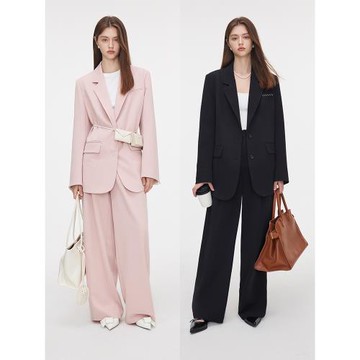 范思藍恩高級感寬松闊版西裝外套女季新款闊腿褲套裝13180