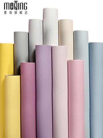 30米加厚防水墻紙自粘臥室溫馨純色背景墻壁紙裝飾墻上面貼紙墻貼