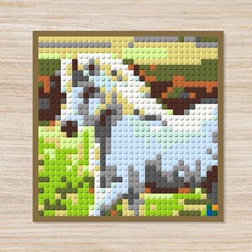 【動物系列 • 迷你馬】DIY手作拼圖禮物 - 中型尺寸積木畫