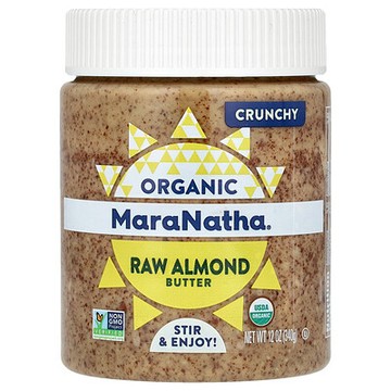 MaraNatha, 有機未加工巴旦木脂，酥脆，12 盎司（340 克）