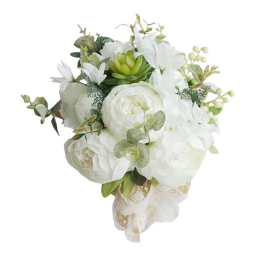 白色捧花，優雅白  1個