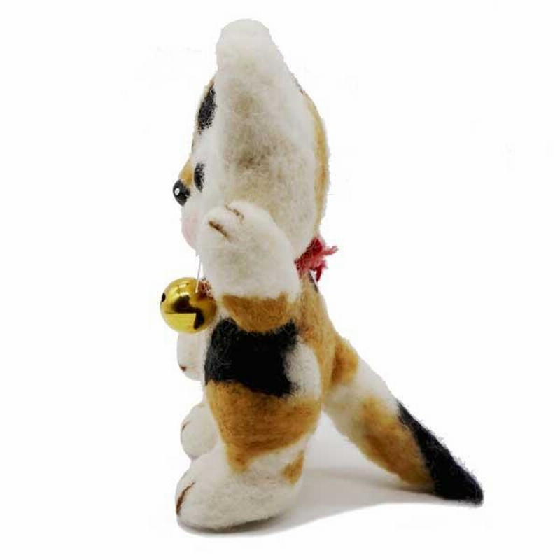 羊毛フェルトの猫人形 羊毛フェルトの猫 茶白 ハンドメイド ネコ ねこ 人形 インテリア