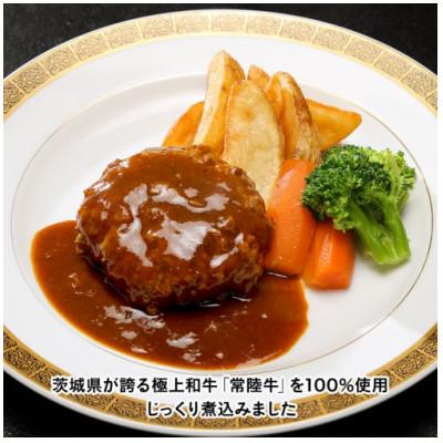 ふるさと納税 八千代町 常陸牛100%ハンバーグ(200g×3)  常陸牛ビーフシチュー(180g×3)