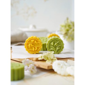 AMAGOUR 30克50克綠短新夏蘭鈴花綠豆糕手壓流心廣式冰皮月餅模具