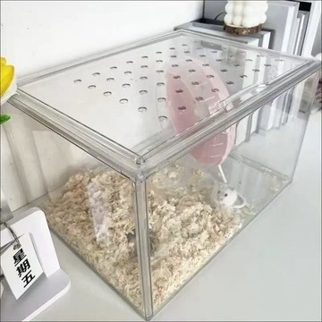 堅固防摔✨人渣盒 守宮飼養箱 爬蟲飼養箱 烏龜缸 倉鼠籠 組合屋 昆蟲寵物角蛙 蛇苗飼養箱幼蛇爬寵箱養蛇亞克力籠子全套透