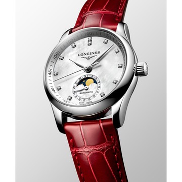 LONGINES 浪琴 連俞涵配戴款 Master 巨擘月相機械女錶 年終送禮-34mm L2.409.4.87.2