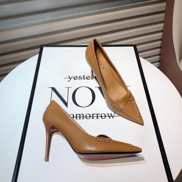 時尚褶皺高跟鞋女2025春新款性感尖頭淺口細跟單鞋簡約工作職業鞋