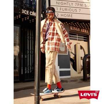 Levis 男款 格紋襯衫 Oversize寬鬆版型 復古學院風