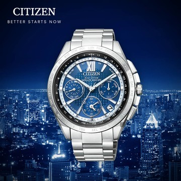 CITIZEN 星辰 限量 光動能鈦GPS衛星對時手錶-藍x銀/43mm CC9010-66L