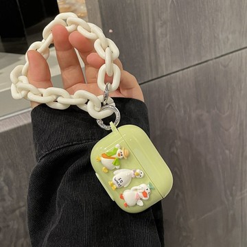 【瑞星數碼】ins風 可愛小鴨子軟 airpods耳機套 藍芽耳機保護殼airpods1代手鍊2代Pro小眾女