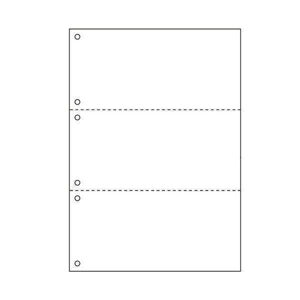 （まとめ）ヒサゴ マルチプリンタ帳票 撥水紙 A4 白紙 3面 6穴 BPW2005 1冊（50枚） 〔×3セット〕