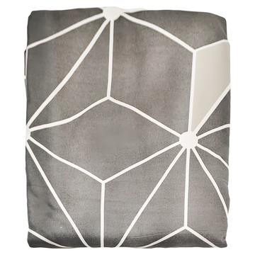 eyah 宜雅 舒適柔絲綿床包枕頭套組 - 單人  晶鑽空間 灰色