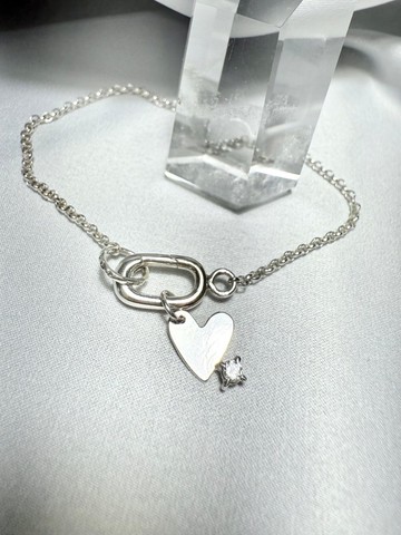 MIH 金工首飾 | 鑽心愛 925純銀手鍊 crush silver bracelet