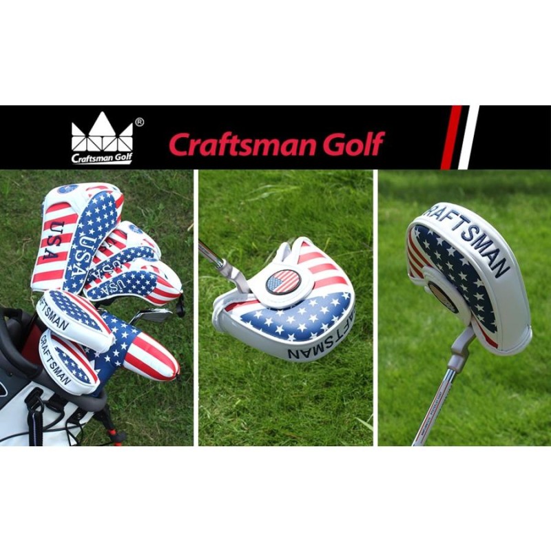 パターカバー（CRAFTSMAN クラフトマン ）ヘッドカバー Putter Cover 人気アメリカフラグ マレット対応 ホワイト 1個入り |  LINEブランドカタログ