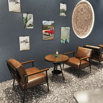 免運/公司貨 桌椅組 洽談桌椅 復古酒館咖啡廳卡座沙發奶茶店甜品餐吧酒吧清吧桌椅組合餐廳商用 可開發票 全館五折 工廠現貨直銷 新品特價 z11082