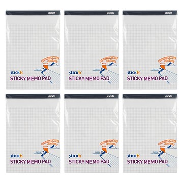 STICK'n筆記便條本 63004 10 x 7吋  白色  50張  6本