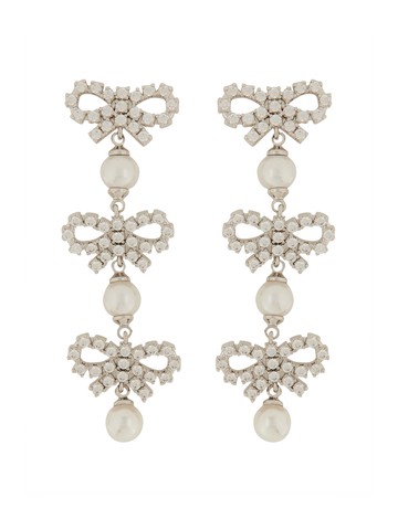 self-portrait micro bow earrings