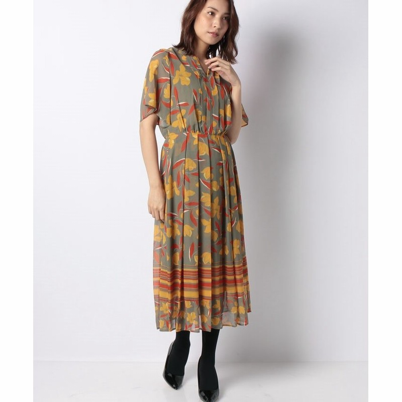 アナイ アウトレット グラフィカルフラワープリントフレアワンピース レディース カーキ 38 Anayi Outlet 通販 Lineポイント最大get Lineショッピング