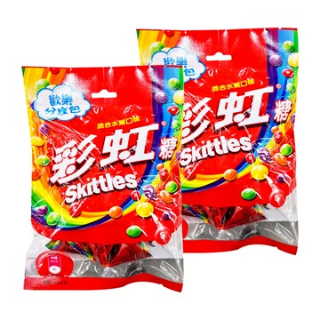 Skittles 彩虹糖混合水果口味 糖衣包覆的果汁軟糖  135g  2袋