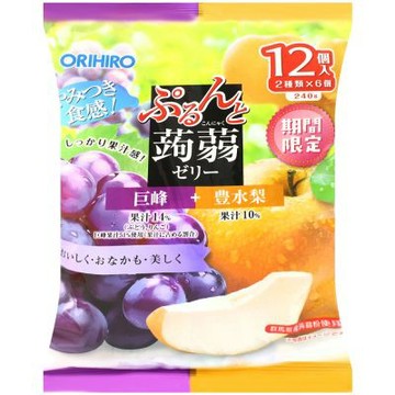 ORIHIRO 蒟蒻果凍[葡萄風味&水梨風味] (240g)