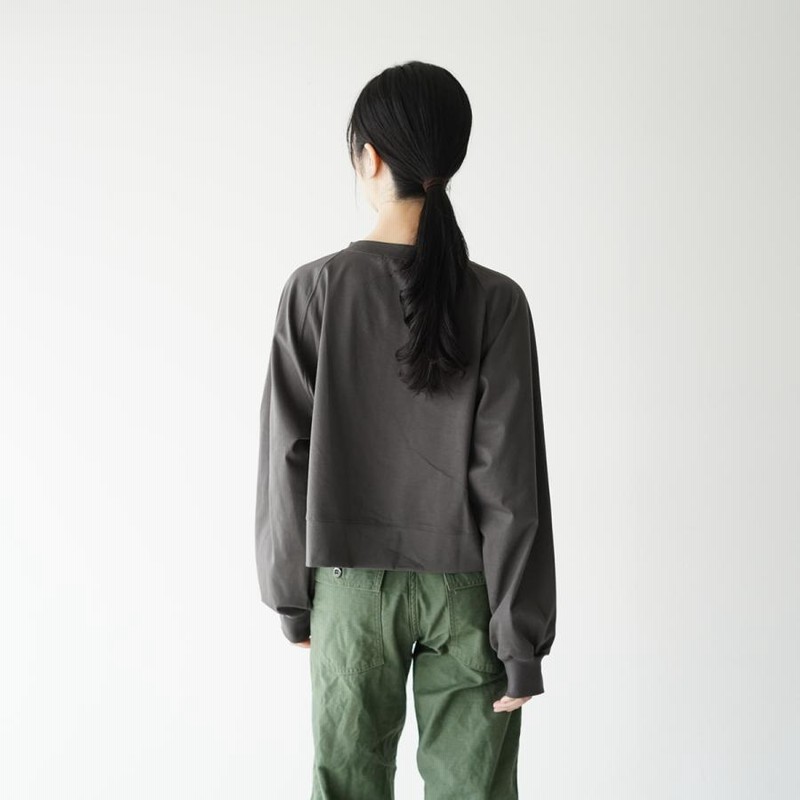 mizuiro ind クルーネックドルマンショートプルオーバー