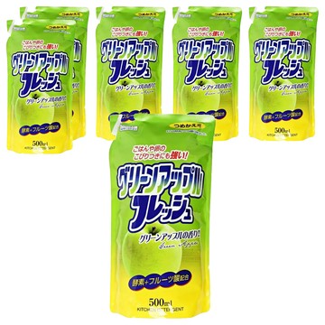 火箭石鹼 蔬果碗盤洗潔精補充包-蘋果香  500ml  6包