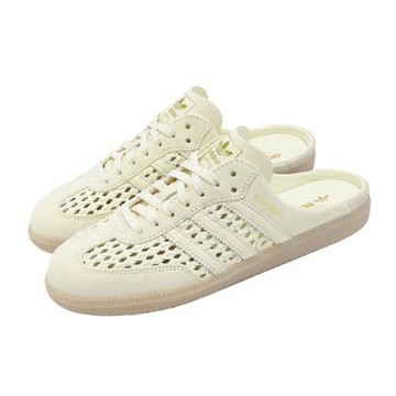 adidas 愛迪達 懶人鞋 Samba OG Mule W 女鞋 穆勒鞋 編織 米色 KH7719