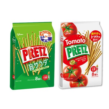 Glico PRETZ百力滋 餅乾棒-8袋入(番茄野菜/野菜沙拉)