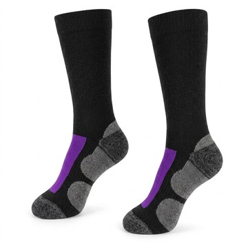 Amiss 台灣製 83%美麗諾加厚羊毛襪 全毛巾款  黑色  M(20~26cm)  1套
