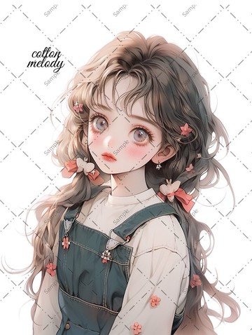 original sticker no.602B 人物貼紙 原創貼紙 人物貼紙 女孩貼紙 原創人物貼紙