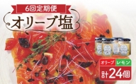 オリーブ塩＆オリーブレモン塩 セット（各2個）計24個  オリーブ 塩 ソルト salt lemon olive 調味料 レモン 檸檬 長崎 ＜ゆきのヶ丘オリーブ園＞ [EAV016]