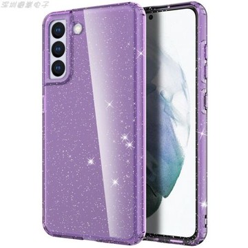 適用三星s21FE透明閃粉亮晶晶TPU手機殼加厚軟硅膠全包防摔保護套