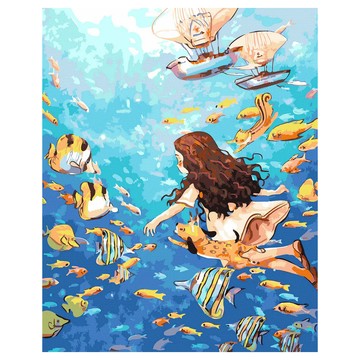 ArtLife 藝術生活 數字油畫DIY DT200 40 x 50cm  夢幻海世界  1個