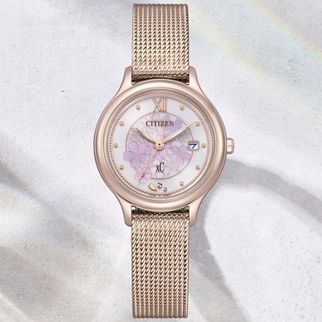 CITIZEN星辰 xC系列 亞洲限定 花曜日 光動能腕錶 28mm/EW2638-56A