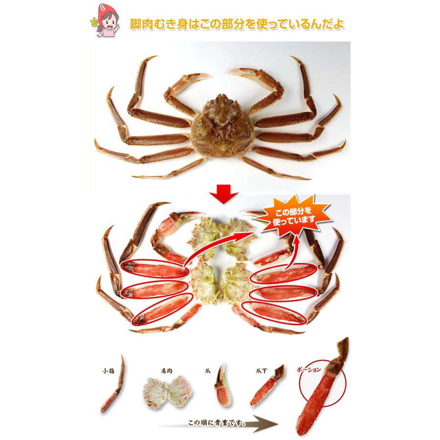 かに カニ 蟹 ズワイガニ ボイル ボイルずわい ボイルずわい脚肉半むき身25〜50本（約1kg）