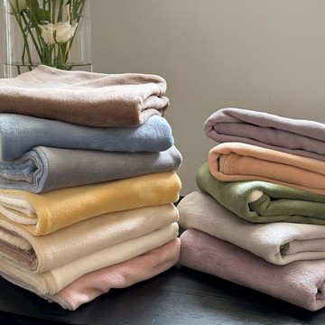 軟軟暖暖茸茸~冬季保暖親膚牛奶絨純色枕套一對 48x74cm