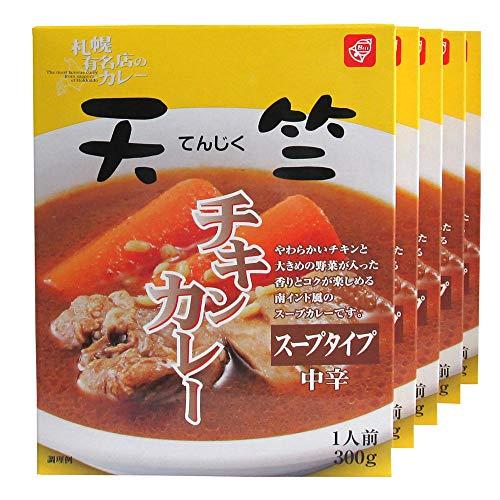 カレー レトルトカレー 北海道 札幌 天竺チキンカレー 中辛 5食 セット 300g 南インド風 スープカレー