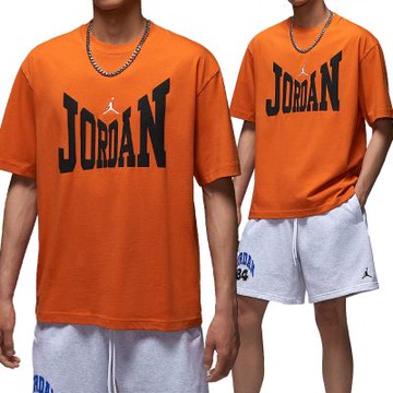 Nike As M J Brk Col Wm Ss Crew 男款 橘色 喬丹 印花 休閒 短袖 HV3895-805