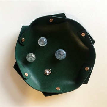 【收納小物】Leather Tray 六角皮革收納盤/植鞣革/客製化禮物