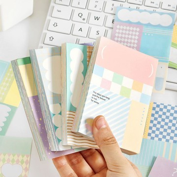 🚀臺灣出貨🔥自由書寫拼布便籤紙本簡約韓系ins風手帳素材可撕無粘性便籤本
