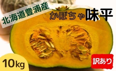  訳あり 北海道 豊浦産 かぼちゃ 味平 10kg 5～7玉入り