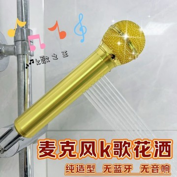 臺灣🚍8H出🉑【浴室唱歌】話筒造型創意家居太空鋁工藝品歌王王力宏衕款 5A9V